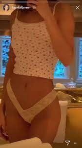 Kendall Jenner Sports Tiny Lace Thong in Risqué Instagram Selfie