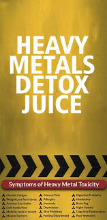 There Are Common Symptoms That Appear When Toxicity Is Reached For Some Of The Common Heavy Metals While There Are M Metal Detox Heavy Metal Detox Detox Juice