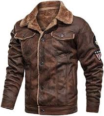 Great For Cbtlvsn Men Retro Warm Suede Leather Sherpa Lined Stand Collar Flight Jacket Mens Jackets Co Leather Jacket Men Casual Leather Jacket Tactical Jacket