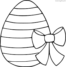 Try one of these free printable easter coloring pages! Easy Easter Egg With A Bowknot Coloring Page Coloringall