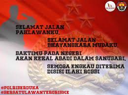 Selamat wisuda buat kalian semua. Divisi Humas Polri Selamat Jalan Pahlawanku Selamat Jalan Bhayangkara Mudaku Baktimu Pada Negeri Akan Kekal Abadi Dalam Sanubari Semoga Engkau Diterima Disisi Ilahi Robbi Polriberduka Bersatulawanterorisme Kamitidaktakut Indonesiaberduka Facebook