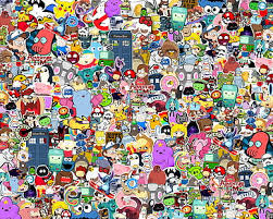 Cartoon network logo free hd desktop backgrounds wallpapers wallpapering info. Hd Wallpaper Assorted Cartoon Characters Doodle Style Heroes Jdm Stickers Wallpaper Flare