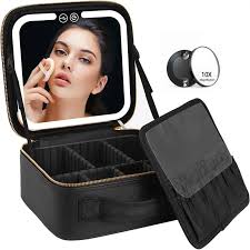 Travel Makeup Bag Led Lighted Make Case