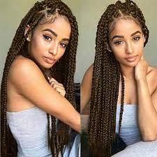 Simple& easyindian hairstyles for round face girls with saree. Amazon Com Weite Senegalese Twist Crochet Hair Kanekalon Jumbo Braiding Hair Multi Color Lace Front Synthetic Wig Hair Extensions Crochet Braids Senegalese Box Braid Wigs C Beauty