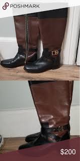 Michael Kors Black And Brown Boots Michael Kors Black And Brown Tall Boots With Images Boots Tall Brown Boots Tall Boots
