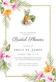 Tropical Pineapple Bridal Shower Invitation Template Greetings Island Bridal Shower Invitations Templates Tropical Bridal Shower Invitations Pineapple Bridal Shower
