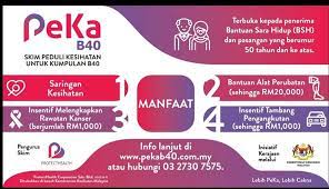 Senarai manfaat dan kelebihan skim peduli kesihatan b40. Peka B40 Lima