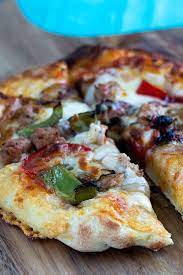 Pizza With Sausage Onions And Bell Peppers Beyond Pepperoni Pizza Toppings Recipe Pizza Recipes Homemade Stuffed Peppers Meat Pizza Recipes