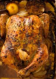 Add at least 2 heads of unpeeled garlic cloves, 1 ⁄ 2 cup chopped fresh parsley, and 1 ⁄ 2 cup white wine or chicken stock. Roast Chicken Recipetin Eats