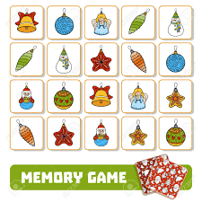 El juego consta de 16 parejas de tarjetas de 30x30mm que se guardan en una bonita caja plegable. Juego De Memoria Para Los Ninos En Edad Preescolar Tarjetas De Vectores Con Los Juguetes Del Arbol De Navidad Ilustraciones Vectoriales Clip Art Vectorizado Libre De Derechos Image 67149808