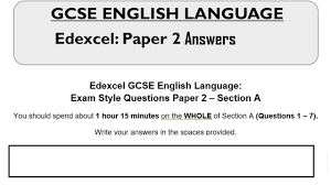 Today i'm going to look at how you write an essay (which will also be the main bit of an article, letter or speech with a little adaptation. Edexcel English Language Paper 2 Model Answers 2017 2018 19