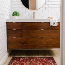 Use these diy bathroom vanity plans to create a beautiful, modern vanity for less than $200. Diy Vanity Plans For Ikea Odensvik Sink Cherry Wood Vanity Printable Plans House Becoming Home
