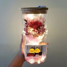 Use florist foam or sand as the base. Preserved Rose Led Jar With Polaroid Photo Shopee Singapore
