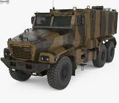 3d Model Of Ural Typhoon 63095 Mrap 3d Model Model Military Vehicles
