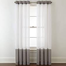 Jcpenney Jcp Home Home Bayview Color Block Grommet Top Sheer Curtain Panel Curtains Sheer Curtain Panels Color Block Curtains