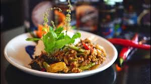 Stir the beef broth, soy sauce, oyster sauce, fish sauce, brown sugar, and white sugar together in a bowl. Thai Basil Chicken Pad Kra Pow Blue Elephant Thai Wok Youtube