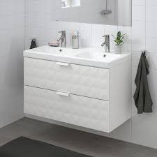 Godmorgon Odensvik Kast Voor Wastafel Met 2 Lades In 2020 Waschbeckenschrank Ikea Godmorgon Mischbatterien