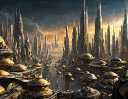 La ville de Coruscant de Star Wars telle que conçue par Doug Chiang, ville  fantastique futuriste