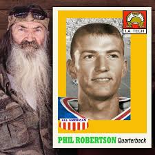 Duck Dynasty's Phil Robertson played football for Louisiana Tech in the  1960s. He was the starting quarterback in 1966 and 1967. Future NFL star  Terry Bradshaw was his backup. Phil would later