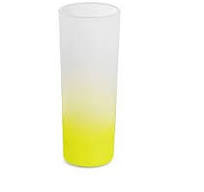 Copo de Vidro Mini Drink Jateado Degrade Amarelo - 90ml ...