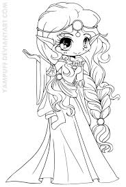 Scottish Elf Princess Lineart By Yampuff On Deviantart Chibi Coloring Pages Princess Coloring Pages Cool Coloring Pages