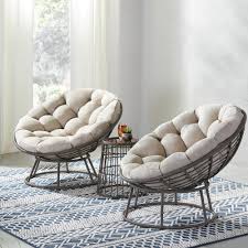 Swivel rocker cushion is a comfortable, deeply tufted cushion available in a wide variety of fabrics, colors, and patterns. Reviews For Hampton Bay Tuckberry Papasan 3 Piece Wicker Outdoor Patio Bistro Chat Set With Putty Tan Cushion 65 518165a The Home Depot