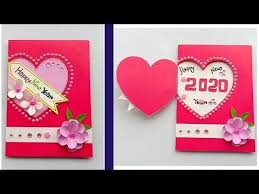 Beautiful Handmade Happy New Year 2020 Card Idea Diy Greeting Cards For New Year Youtube Greeting Cards Diy Valentines Cards Cards Handmade