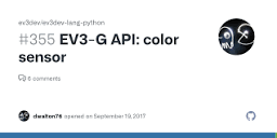 EV3-G API: color sensor · Issue #355 · ev3dev/ev3dev-lang-python ...
