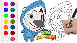 Talking tom gold run mod apk 5.2.0.957 unlimited money apk download. How To Draw And Color Talking Tom Gold Run Shark Hank Tomgoldrun Sharkhank Youtube