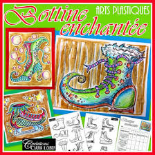 Bonjour Voici Le Projet Bottine Enchantee Un Projet De Noel Qui Donne De Magnifiques Resultats Les Eleves Auront Art Lessons Art Lesson Plans Elf Boots