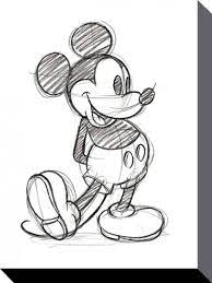 Mickey Mouse Disney Sketched Single Official Canvas Print Mickey Mouse Drawings Mouse Sketch Mickey Mouse Sketch