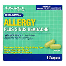 Bulk Assured Allergy Plus Sinus Headache Capsules 12 Ct Boxes At Dollartree Com Sinus Headache Sinusitis Headache
