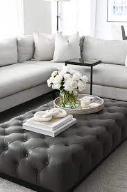 Check spelling or type a new query. Large Black Leather Tufted Ottoman As Coffee Table Transitional Living Room