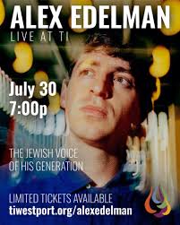 Alex Edelman is the Jewish voice of his generation. His award-winning solo  shows blur the line between stand-up comedy and narrative-driven story  telling. Purchase tickets at tiwestport.org/alexedelman
