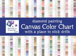 Canvas Dmc Color Chart Diamond Painting Drills Canvas Color Chart With Place To Stick Drills