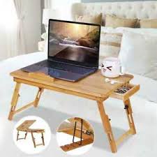 Us $19.50 29d 11h 27m. Bamboo Folding Laptop Stand Wood Bed Desk Sofa Table Breakfast Tray W Drawer L M Ebay