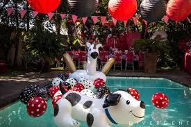 Red Black And White Themed Garden Birthday Party Fun Pool Decor Pool Party Decorations Garden Party Birthday Creative Party Ideas