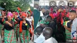 He further revealed that they carried biafra insignia and israeli flags during the march that started at the. Ipob Women Takes Biafra Flag To Church In River State Youtube