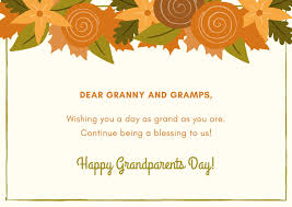Have children make cards for their grandparents (or someone elses if they don't have any). Free Custom Printable Grandparents Day Card Templates Canva