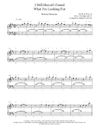 I Still Haven T Found What I M Looking For I Still Haven T Found What I M Looking For By U2 Piano Sheet Music Rookie Level Sheet Music Piano Sheet Music Teaching Music