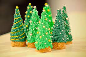 How To Make Ice Cream Cone Christmas Trees Christmas Cones Cone Christmas Trees Diy Christmas Tree