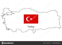 Unter anderen, izmir, istanbul, ankara, antalya, konya, adana, diyarbakir. Vektorgrafiken Turkei Flagge Umriss Vektorbilder Turkei Flagge Umriss Depositphotos