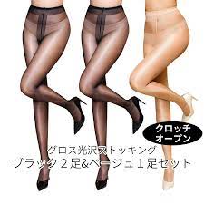 オープンクロッチ 穴あき ストッキング ツヤあり グロス光沢 美脚 セクシー オールスルー 切り替えなし パンスト 3枚セット : pantyhose  : STAR ONLINE Yahoo!店 - 通販 - Yahoo!ショッピング