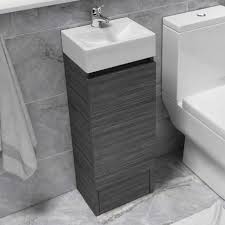This is so you have the option to install a wall mounted tap. Hacienda 325 Floor Standing Vanity Unit Mini Grey Buy Online At Bathroom City
