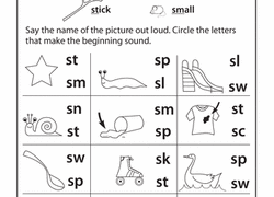 Worksheets For Kids Free Printables First Grade Phonics Blends Worksheets Consonant Blends Worksheets