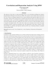 Check spelling or type a new query. Pdf Correlation And Regression Analysis Using Spss