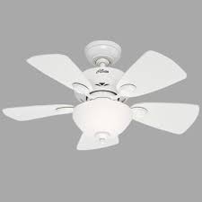 Our selection of white ceiling fans offers a variety of convenient features, including led lights, globe. Hunter Watson 34 In Indoor White Ceiling Fan With Light Kit 52089 The Home Depot White Ceiling Fan Ceiling Fan With Light Fan Light