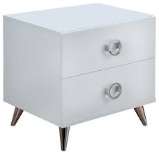 By boyel living (1) gemma nightstand with usb port in gray. Benjara 17 Modern Wood And Metal Nightstand By Elms In White Midcentury Nightstands And Bedside Tables By Homesquare Houzz