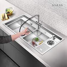 The complementary accessories pack contains a range of items that have been specially designed to fit inside the Asras 10050md 304 Luxury Handmade Kitchen Sink Defrosting Water Sprinkler With Tap Accessories Drainer Free Shipping Dhl Kitchen Sinks Aliexpress