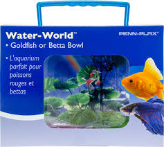 Vtg 10 cup betta fish bowl tank rose terrarium handblown glass cobalt blue dots. Amazon Com Penn Plax Nwk25 Goldfish Betta Fish Bowl With Decorations Plastic 1 25 Gallon Bowl With Lid Aquarium Starter Kits Pet Supplies